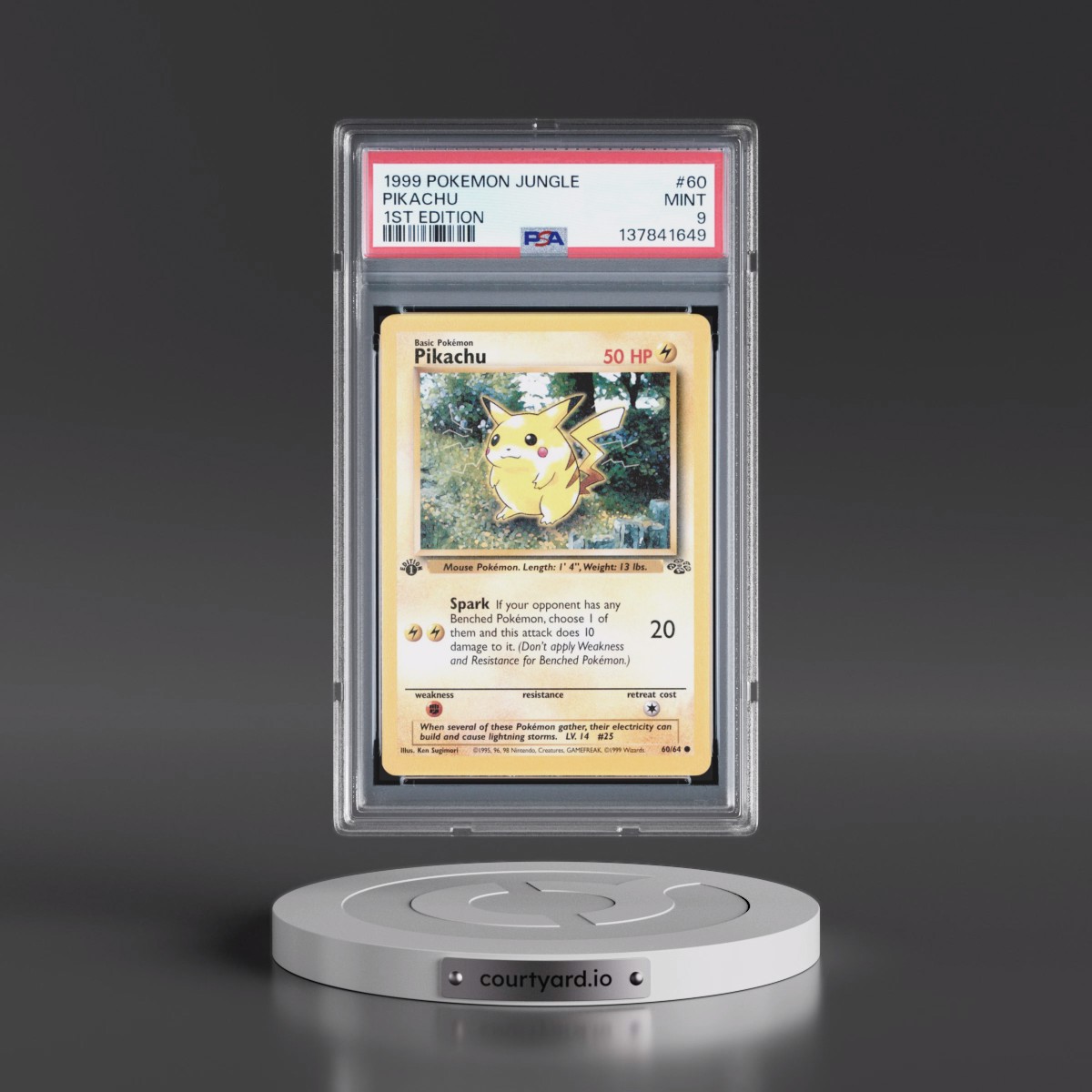 英版ピカチュウ PokeTour1999 - BGS MINT9 / 7494 1999 Pikachu 1st Edition - Pokémon Pokémon Jungle PSA 9 MINT